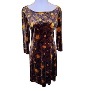 Maggy London Vintage Velvet Romantic Dress Size Medium Boho Whimsigoth